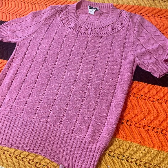 80s Cuddle knit made-in-the-USA pink shirt! - Picture 13 of 14